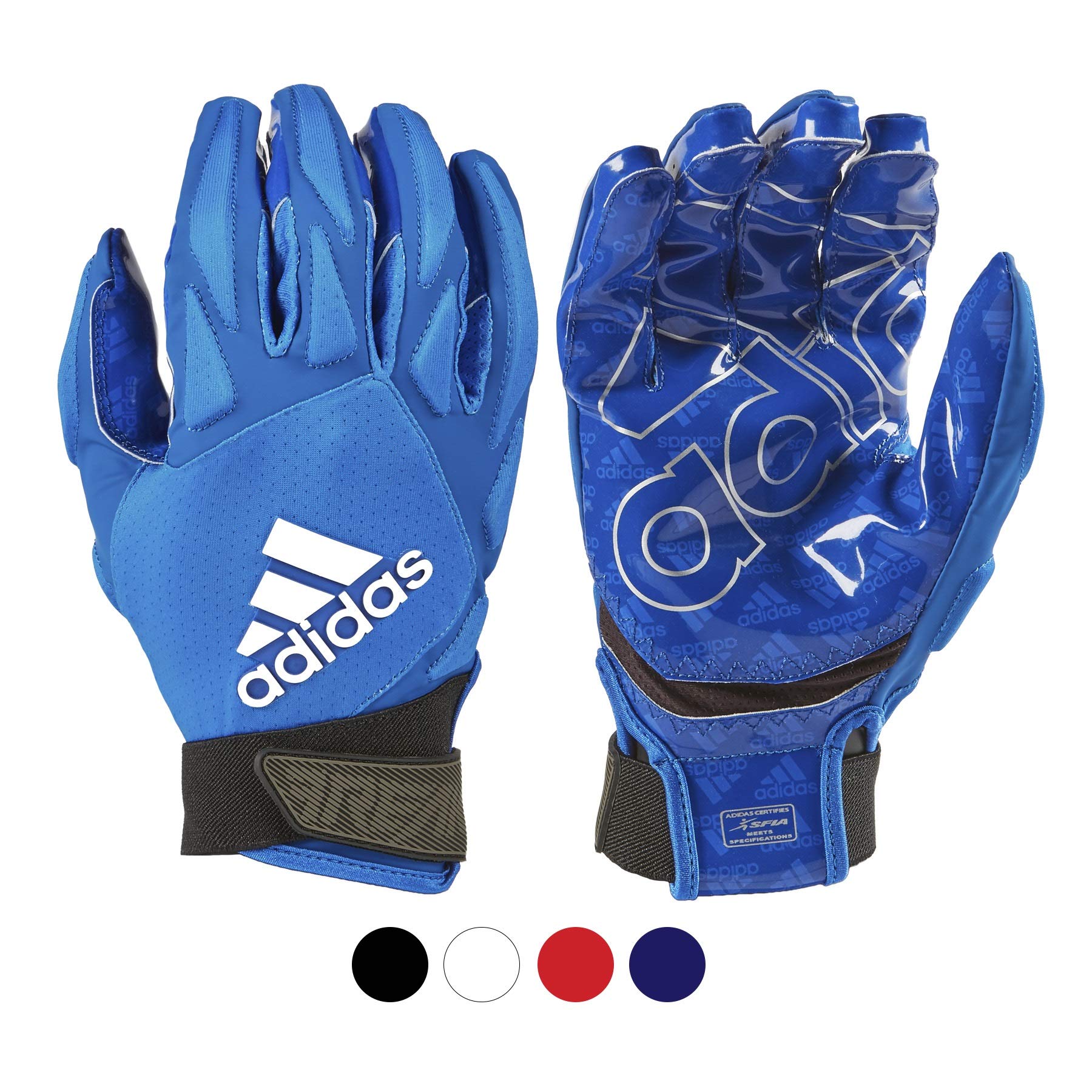 adidas Freak 4.0 Padded Receiver Adult Football Gloves, X-Large, Royal - Durable, Premium Football Gear and Equipment Image