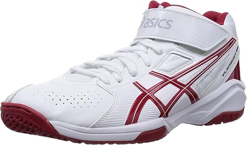 Amazon アシックス バスケットシューズ Flapshot Mb Tbf137 旧モデル 0124ホワイト ダークレッド 25 0 Asics アシックス バスケットボール