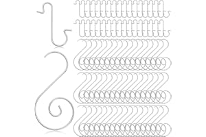 DNTORX Christmas Ornaments Hooks, 130 Pcs Ornaments Hangers Hook Christmas Tree Hooks Metal Wire Hooks Xmas Tree Decoration Hanger (Silver)