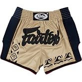 Fairtex Slim Cut Muay Thai Boxing Shorts - BS1713 (Khaki, Medium) | Premium satin fabric featuring custom thematic graphics. Elastic waistband with drawstring delivers a secure training fit