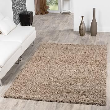 T T Design Hochflor Shaggy Teppich Preishammer Uni Einfarbig In