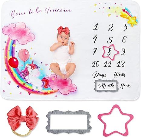 month blanket for baby girl