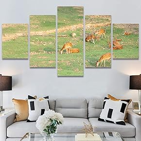 SIGNWIN 5 Panel Canvas Wall Art Modern Art...