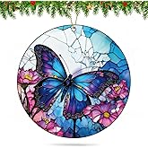 Butterfly Gifts for Women Christmas Ornaments 2025, 2D Acrylic Butterflies Decorations Hanging Ornaments for Christmas Tree, Gifts for Friends Xmas Decor for Stocking Stuffers Xmas Tree Decoration