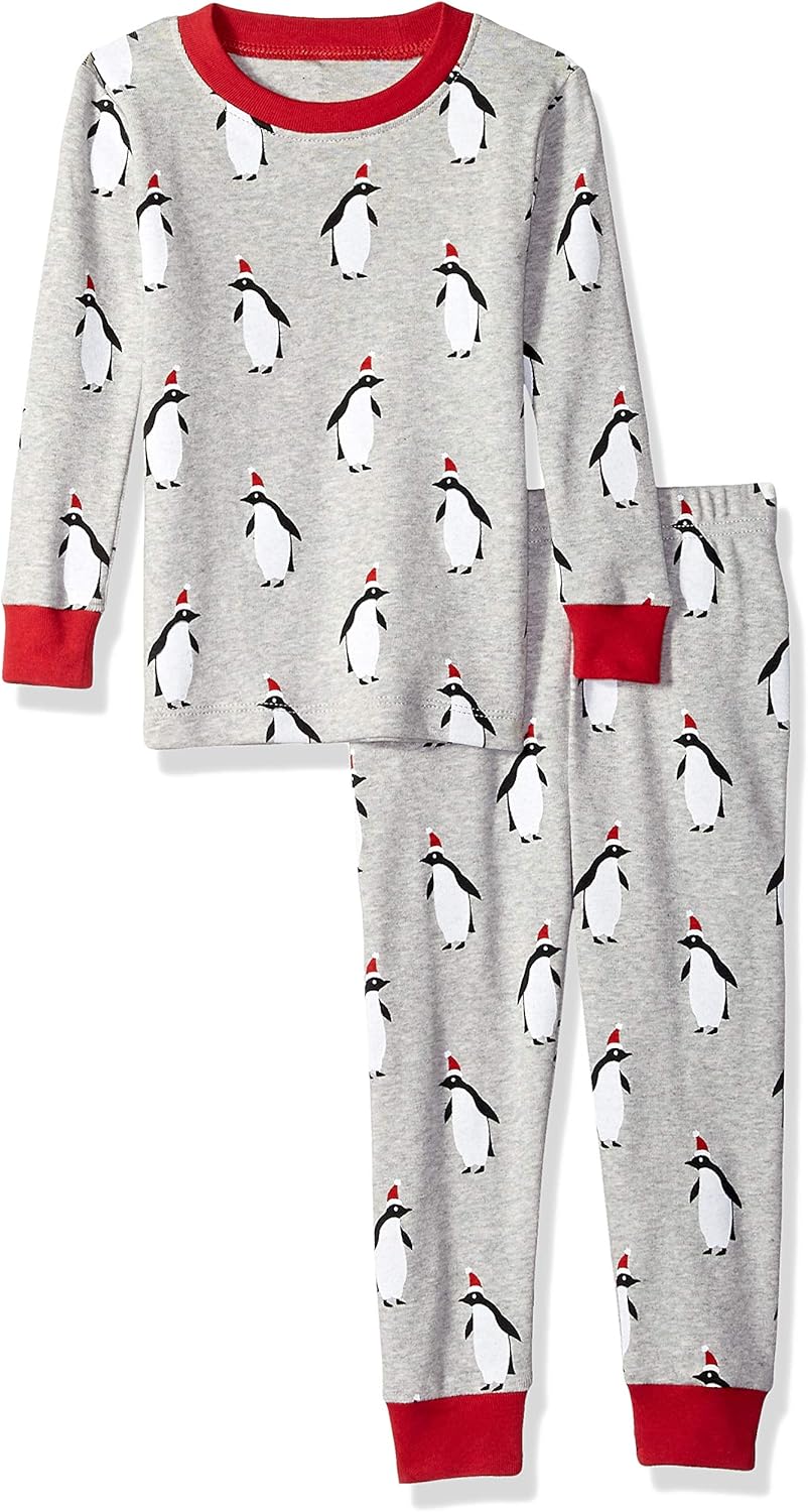 Amazon Essentials Girls' Infant Snug-fit Cotton Pajamas Sleepwear Sets