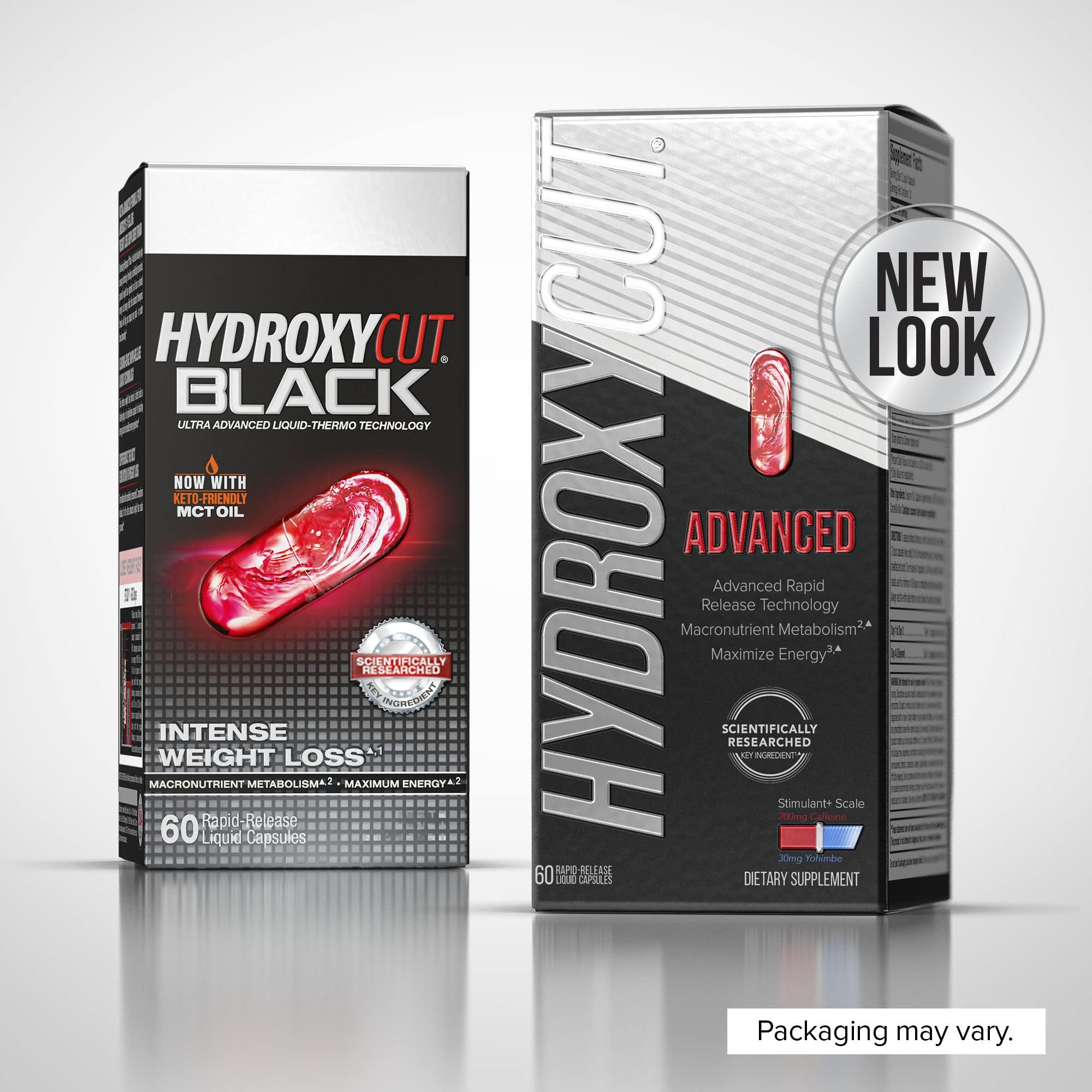Hydroxycut Advanced - 60 Rapid-Release Liquid Capsules - Thermogenic Calorie Burn, Maximize Energy - for Women & Men