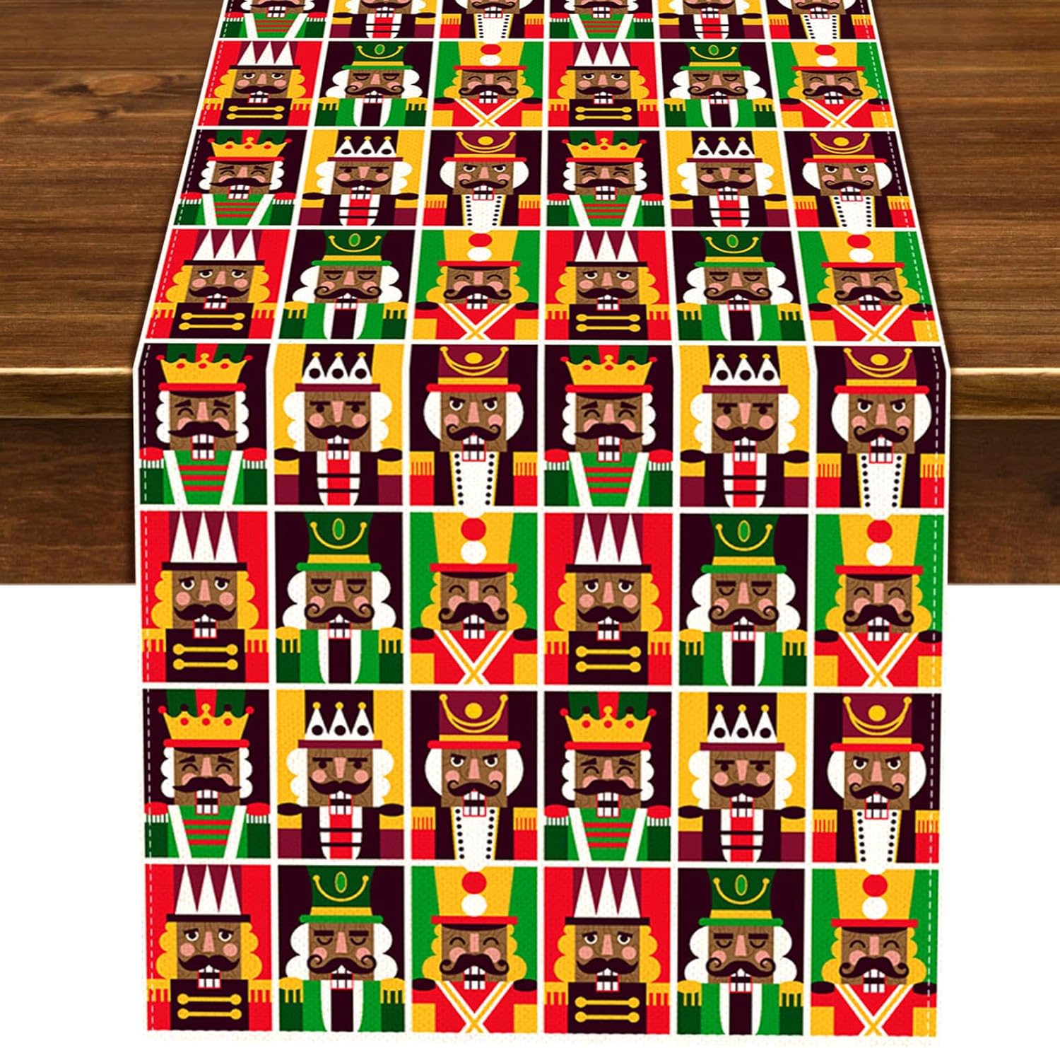 Nutcrackers - Nepnuser Black Nutcracker Christmas Table Runner African American Nutcracker Decoration Home Kitchen Dining Room Decor