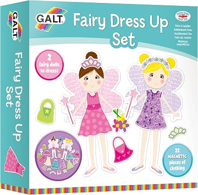Galt Fairy Dress Up Kids Craft Set with 2 Magnetic Dolls 22 Pieces