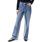 DEE OCLEPPO Womens Fallon High Rise Two-Tone Straight Leg Jean Standard