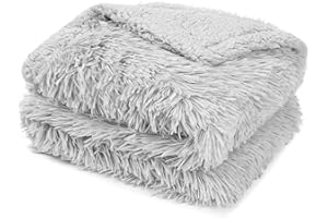 PetAmi Soft Blanket for Dogs and Cats | Faux Wool Blanket for Dogs and Cats | Soft Sheep Fleece Plush Furniture Protector (Li