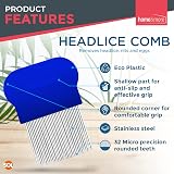 SOL 2pk Head Lice Combs Metal Nit Comb with Micro Precision Teeth view 2