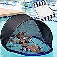 Pest Awaysis - Patented Design | Swimming Pool Float | Bug Prevention Net | No More Bees, Wasps, Mosquitos | 40% Sunblock | Includes Bonus Hammock Float