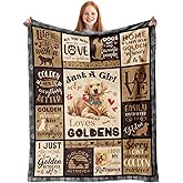 Gkyuobaly Christams Golden Retriever Blanket Gifts,Golden Retriever Gifts for Women,Gifts for Golden Retriever Lovers,Golden Retriever Gift for Girls,Gifts for Christmas Blanket 50" x 60"