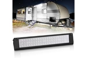 MICTUNING RV Porch Light, 13 Inch 90W LED Exterior Utility Awning Light 6000K, Aluminum Housing IP67 Waterproof, Replacement Lighting for RV Trucks Trailers Bus Marine Boats Campers