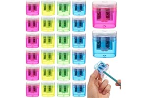 Mr. Pen- Pencil Sharpeners Manual, 24 Pack, Dual Hole, Colorful Pencil Sharpeners Handheld