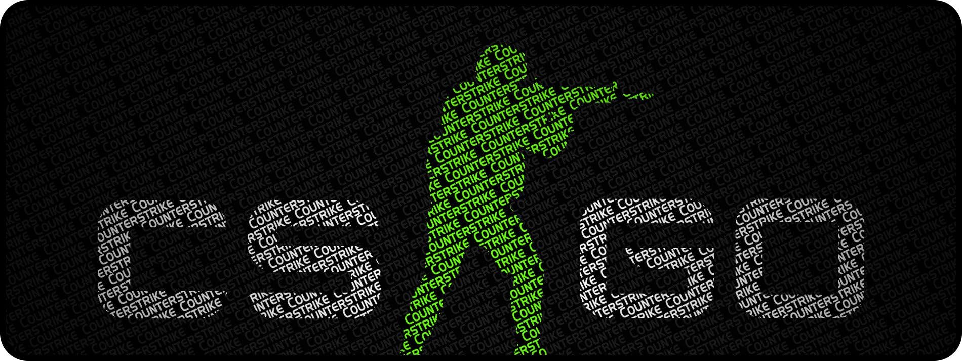 Cheap CSGO: Typography custom gaming Super Big Mousepads 800x300x3mm(31.50x11.81x0.12inch)
