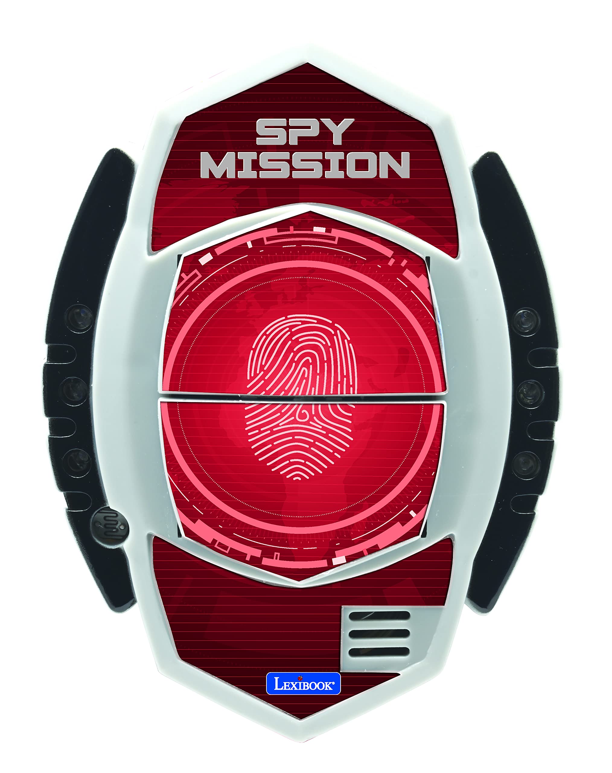 LEXiBOOK - Spy Mission, Spy Motion Detector with Alarm, Light Effects, Detection up to 30 Centimeters, Black/red, RPSPY05