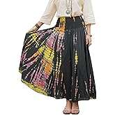 Agan Traders 2026 Long Skirts for Women - Bohemian Tie-dye High Waistband Maxi Skirt - A Line Flared Women's Skirts