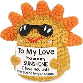 MY-ALVVAYS Valentines Anniversary Sunshine Gifts for Girlfriend Boyfriend, Romantic Crochet Sunshine Birthday Gift for Him Her, Long Distance Couple Emotional Support Gift for Women Men