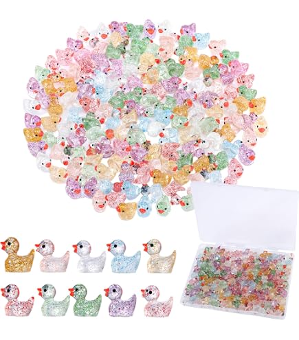 50 Mini Canards Dorés En Résine – Figurines Collection Pour Mini-Jardins, Déco Gâteaux & DIY
