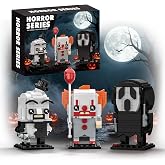 Halloween Clown Horror Action Figures Building Blocks Set Toys for Adults | Scary Movie Creative Collectible Bricks Kit, Present for Fans and Friends, Halloween Decoration Spooky Gifts for Kids Teens