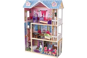 KidKraft My Dreamy Wooden Dollhouse with Lights and Sounds, Elevator and 14 Accessories, Gift for Ages 3+