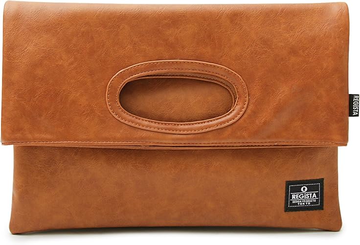 Amazon Co Jp Ignition Original クラッチバッグ レザー 2way 2つ折り 折り返し 収納 ハンドバッグ ビジネス 結婚式 メンズ キャメル シューズ バッグ