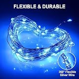 Lezonic Fairy Lights Battery Operated 2 Pack 40Ft 120LED Copper Wire 8 Modes view 2