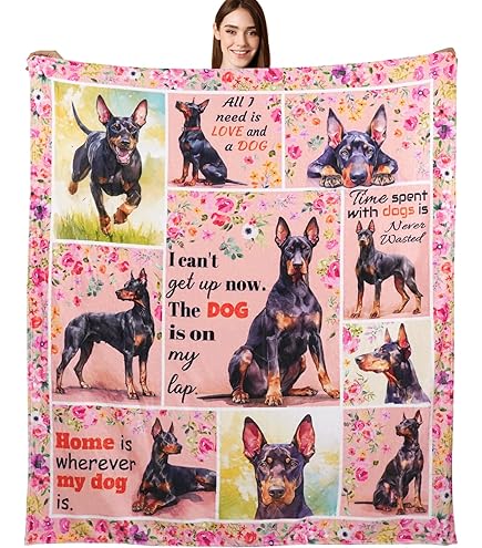 Amazon.com: Funny Doberman Warm Blanket, Super Soft Micro Fleece