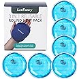 LotFancy Reusable Hand Warmer, 6 Click Activated Instant Heat Packs and 1 Wrap, Gel Heating Pad, Hot Cold Therapy Compress for Pain Relief, Outdoor & Small Portable Size, 4” Blue