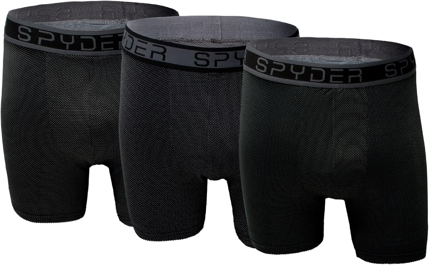 Spyder Performance Mesh Mens Boxer Briefs Sports Underwear 3 Pack for Men: Clothing