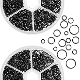 Classicseali 1940pcs Jump Ring, 6 Different Sizes of Black Jump Rings for Jewelry Making, Jumps Ring for DIY Bracelet Earrings Necklace Jewelry Making, 4mm 5mm 6mm 7mm 8mm 10mm