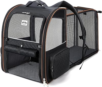 Lekesky Large Cat Carrier Backpack Expandable Pet Carrier for Dogs Cats up to