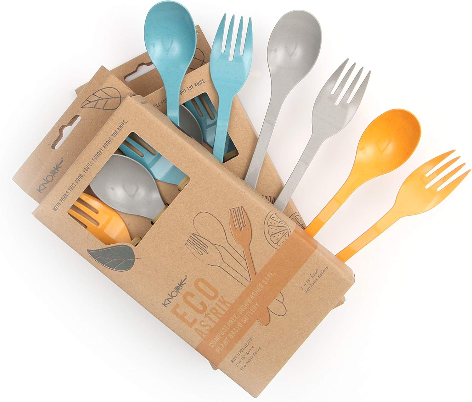 Knork Eco Togo Ware Reusable Bamboo astrik Eco Plant-Based Utensil Lunch Pack: Kitchen & Dining