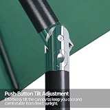 Yaheetech Garden Parasol Umbrella 9ft 2.7M Patio with Crank 8 Ribs Dark Green view 8