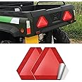 Smeyta Slow Moving Vehicle Sign 2 Pack,7"x8" Diamond Grade Reflective Sticker,Car Safety Sticker and Decal,SMV Sign for Golf Cart(Orange,2Pack)