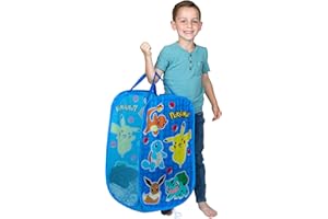 Franco Kids Room Collapsible Storage Bin Pop Up Hamper, One Size, Pokemon