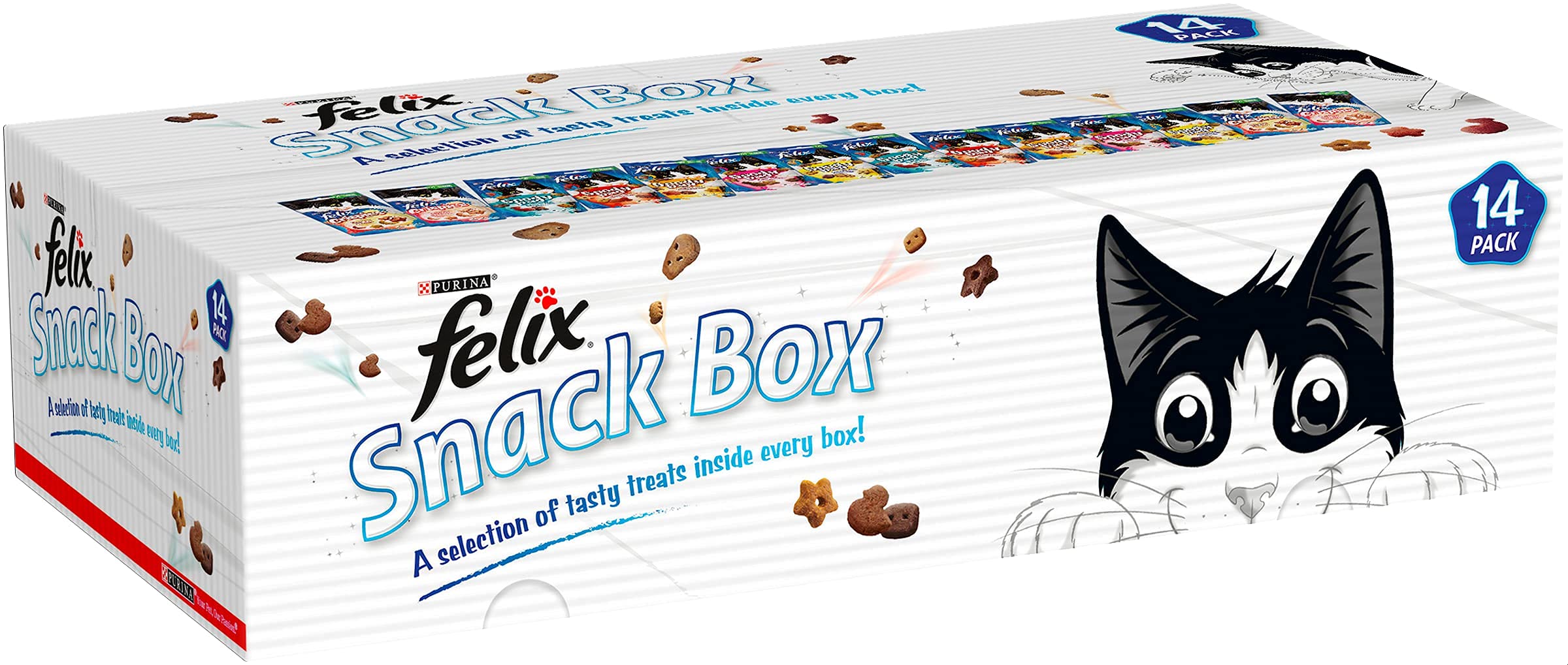Felix Cat Treats Snack Box, 765g - Pack of 14
