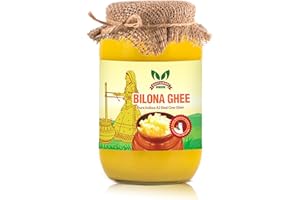 Gavyamart Ghee in Pantry 100% Pure Kankrej A2 Cow Desi Ghee Non GMO - Made Using Traditional Bilona Method Ghee 1 Litre - Glass Ghee jar Pack - A2 Ghee Cow Organic 1000ml