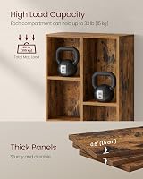 VASAGLE 7-Shelf Bookcase Rustic Brown LBC27BX Open Storage Display Stand view 5