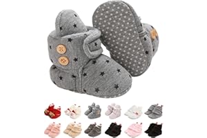Baby Winter Warm Booties Newborn Boys Girls Soft Fleece Boots Non Slip Sole First Walker Shoes Unisex Infant Snow Slipper Soc