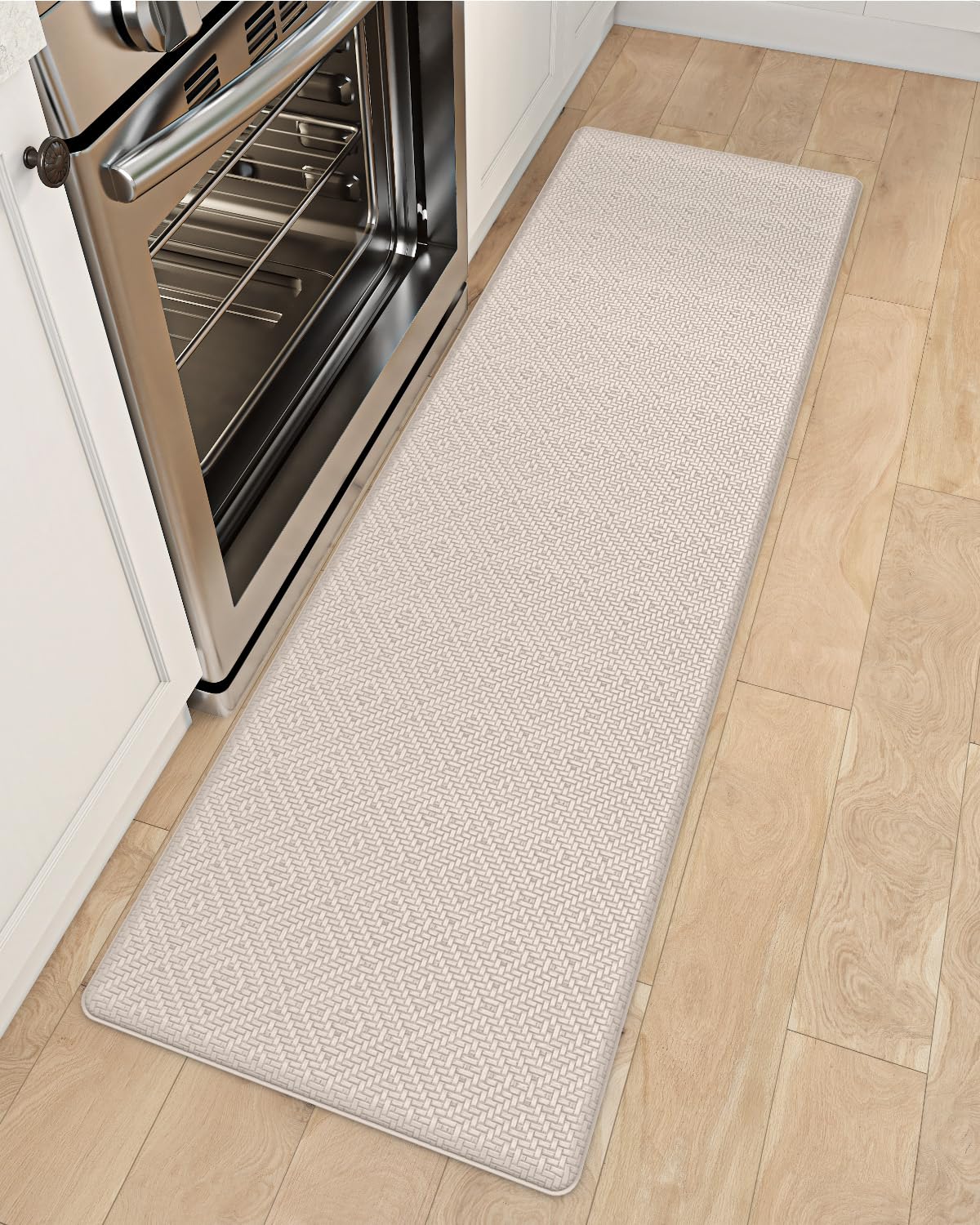 Photo 1 of DEXI Kitchen Mats for Floor Cushioned Anti Fatigue, 17x59, Non Slip Waterproof Rug, Comfort Standing Mat for Front Sink Office Laundry, Beige