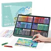 LIGHTWISH Soft Oil Pastels Set, 72 Colors Creamy Blendable Sticks | Bonus A4 Drawing Paper & Color Chart for Beginners Studen