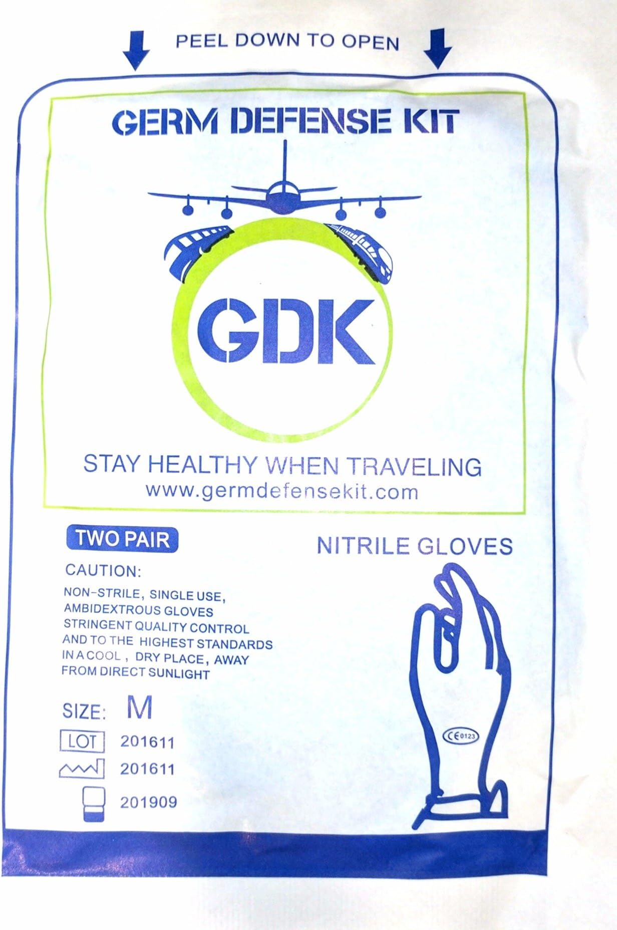 GDK Nitrile Work Gloves - 25 Individually Wrapped 2-Pair Packs of Latex & Powder-Free Disposable Gloves- Size Medium, Fits Most (Qty. 25 x 2-Pair Multi-Packs - Great Value)