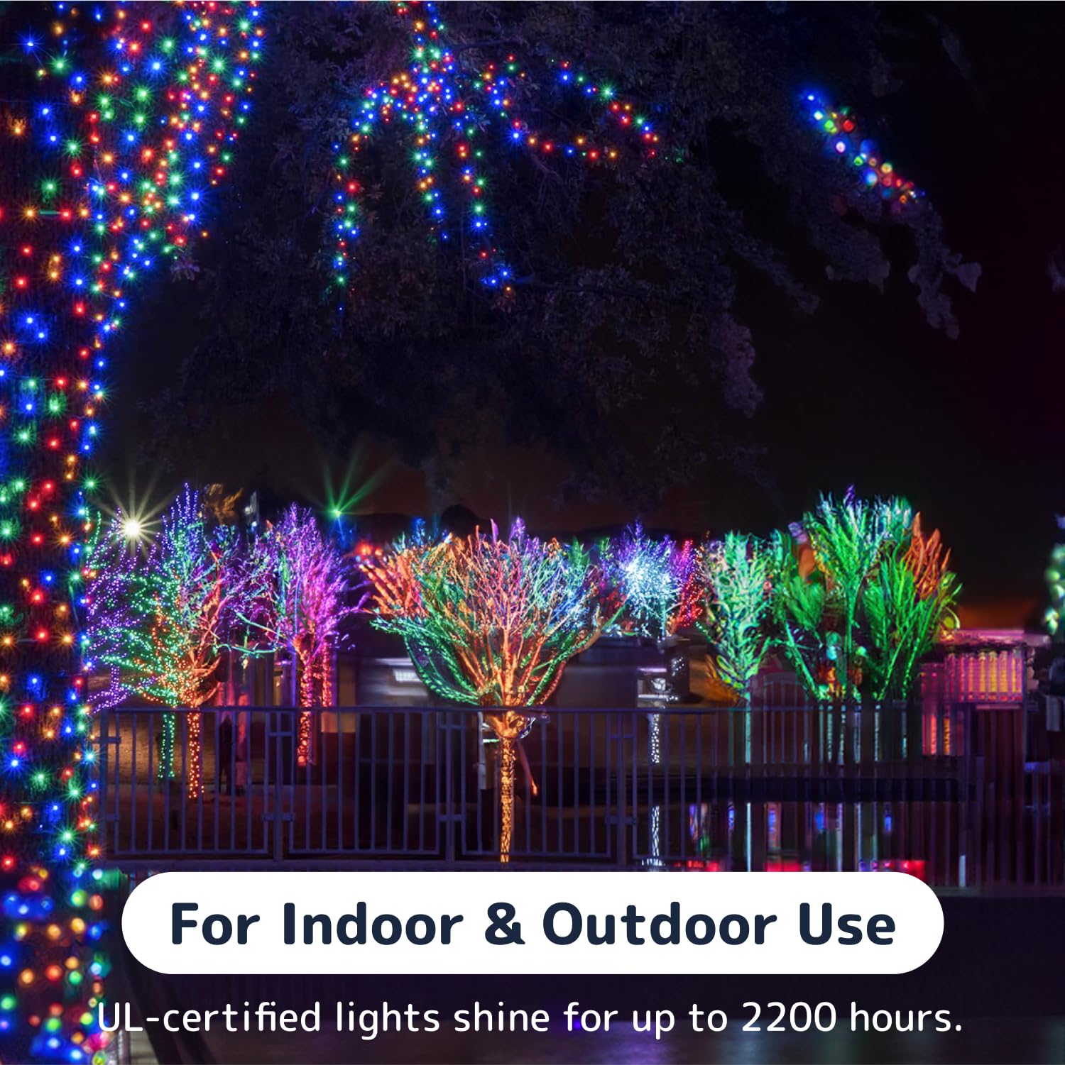 PREXTEX Christmas String Lights with Green Wire - 100 Count, 20 Ft Multicolored Christmas Tree Lights for Xmas Decorations Indoor and Outdoor - Warm Fairy String, Ideal for Patios, Fences, Holidays