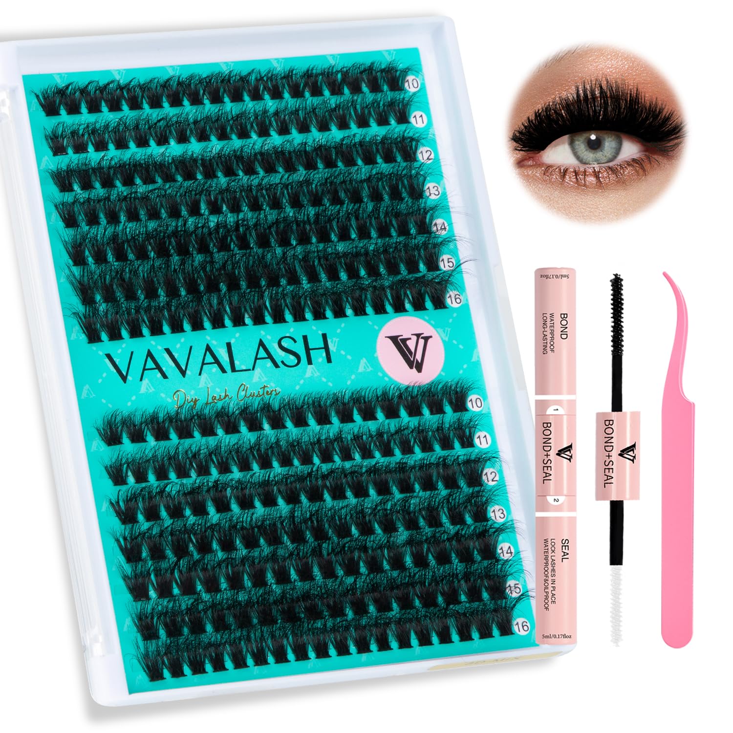 VAVALASH Lash Clusters Kit 60D+80D 10-16mm Cluster