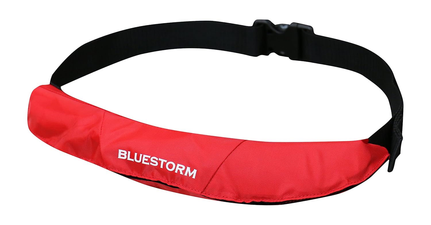 送料込 Bluestorm ブルーストーム ライフジャケット 国土交通省承認自動膨張式浮力補助具 Bsj 91 レッド B01dkewkrs 独創的 Gminazarzecze Pl