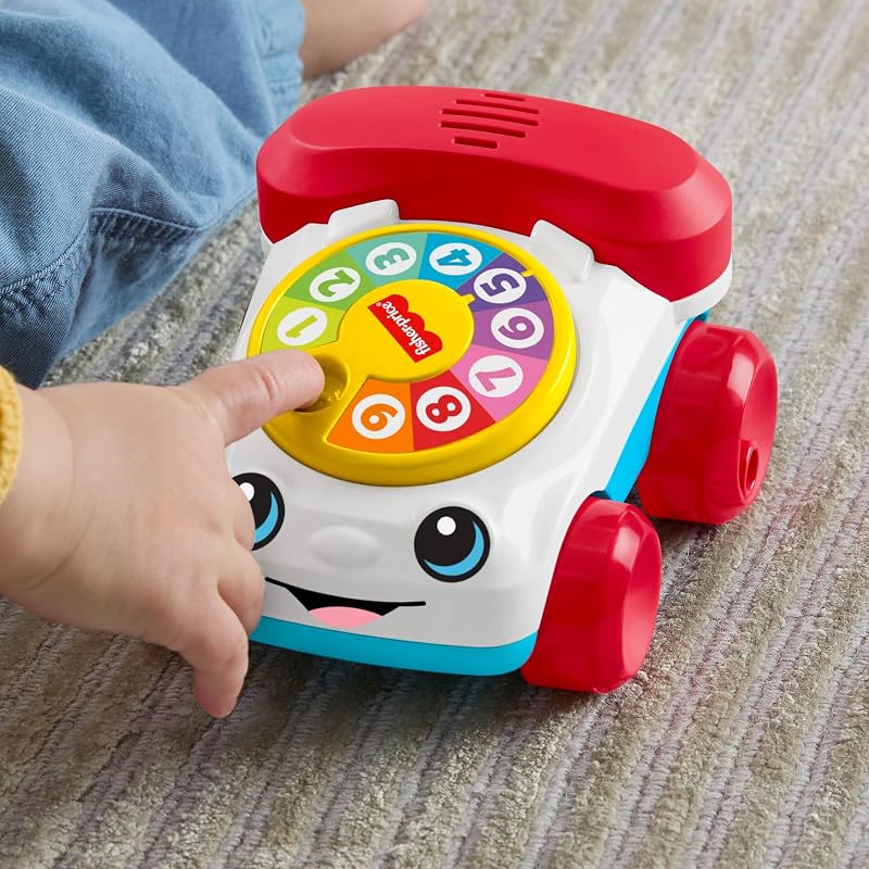 Mon Premier Téléphone Animé à Pousser, avec des Effets sonores pour Le Jeu d’éveil à Quatre Pattes, à partir de 6 Mois, JKD56