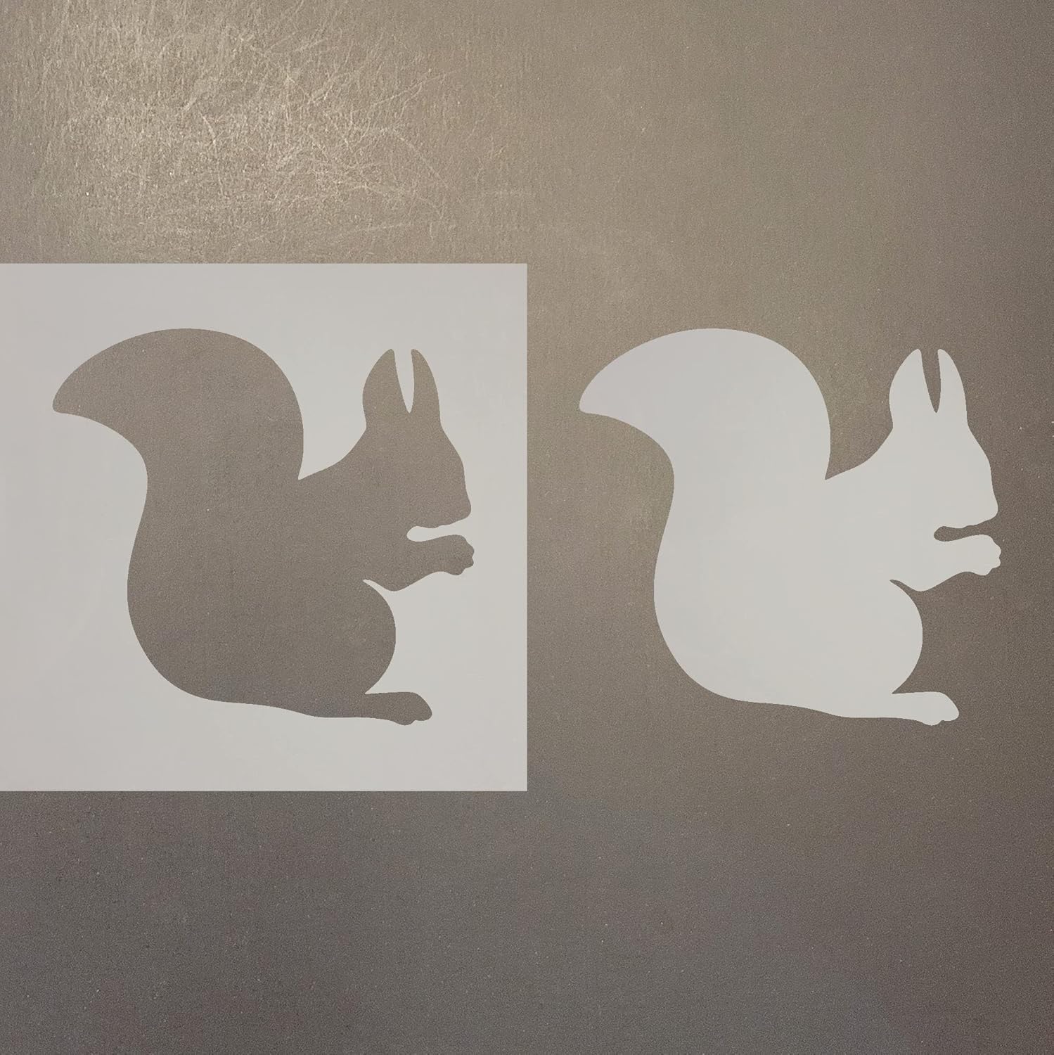Mixed Media - Squirrel Reusable Mylar Stencil - Art Craft Supplies 4 Inch