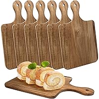 6 Pack Wood Cutting Boards for Kitchen, 16 x 10 Inch Large Acacia Wood Chopping Board, Blank Serving Cutting Board with Handl